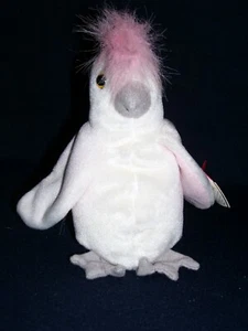 '98 TY ORIG Beanie Baby KUKU COCKATOO 5a generazione HT 6a generazione TT timbro rosso 603 MWMT - Foto 1 di 11