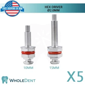 5x Hex Driver 2.0mm For Dentists Abutment Drivers Int Hex Slim Platform - Picture 1 of 3