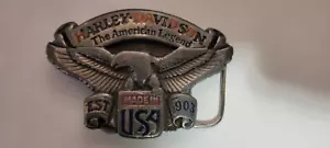 Vintage Harley Davidson Belt Buckle Eagle Wing shield logo H409-WELL WORN - Bild 1 von 6