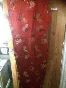 Vintage 1970's Oriental Chinese Japanese Red Silk Dress Size 10-12 - Picture 1 of 6