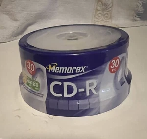 Memorex Music CD R 52X 80 Minute 700MB Computer 30 Pack Factory Sealed NEW - Afbeelding 1 van 1