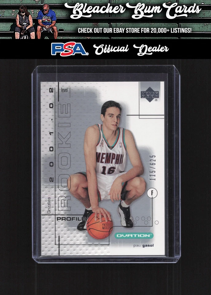 2001-02 Upper Deck Ovation 92a Pau Gasol Rookie #/625 - Image 1 of 2