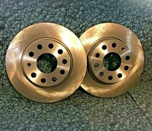 PAIR New Max Brakes Premium Rotors REAR 0511/344 31 W ONZ 33020 Jetta Volkswagen - Picture 1 of 5
