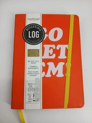 C.R. Gibson Go Get 'Em Orange  Dot Grid Page Poly Ruler - Image 1 of 4