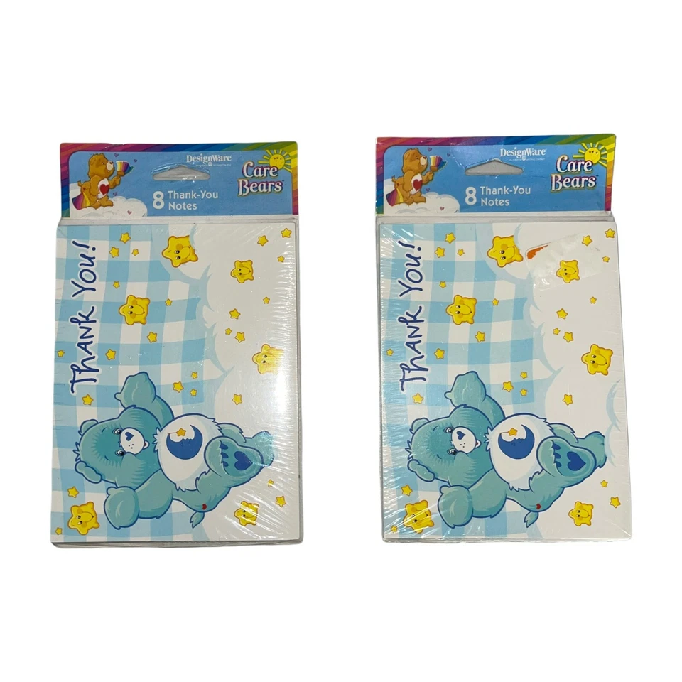 Nuevo en Paquete American Greetings Care Bears Bedtime Bear Vintage 2002 Notas de Gracias 16 Foto 1 de 2