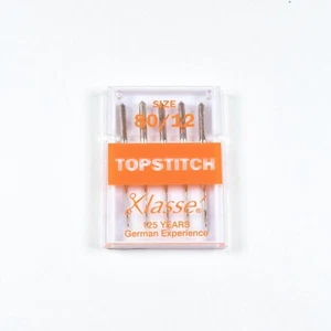 Klasse Topstitch Maschinennadeln flach/Schaft (5er-Pack) Größe 80/12 - Bild 1 von 1