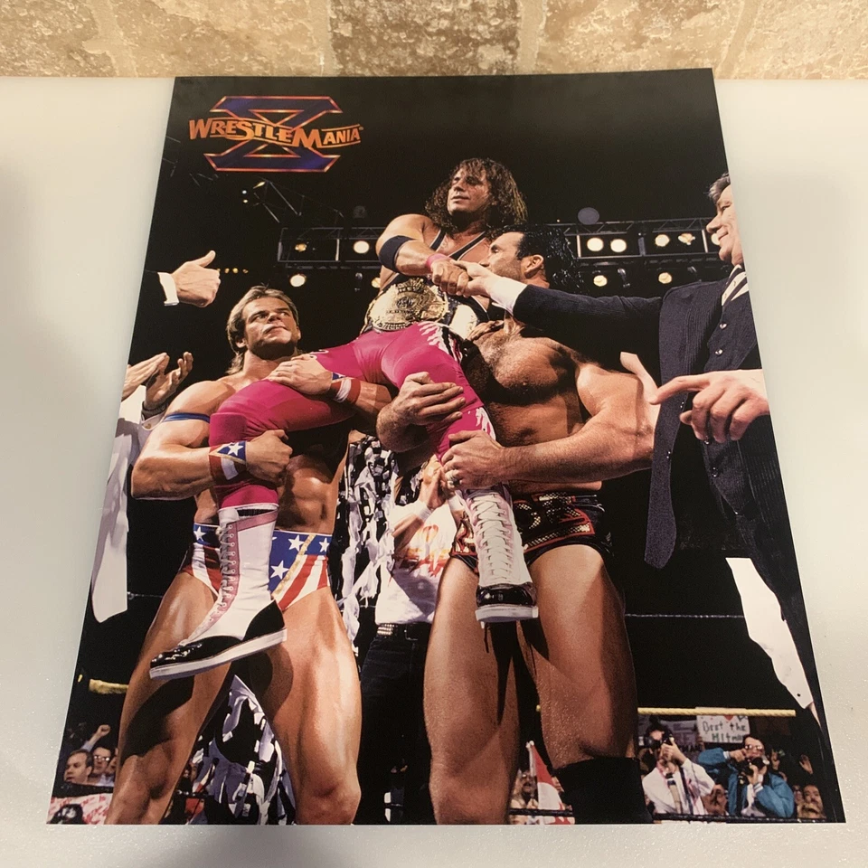 "Impresión de póster de la WWF WWE Bret Hitman Hart Wrestlemania X Wrestling 11"" x 14"" 1994" Foto 1 de 3