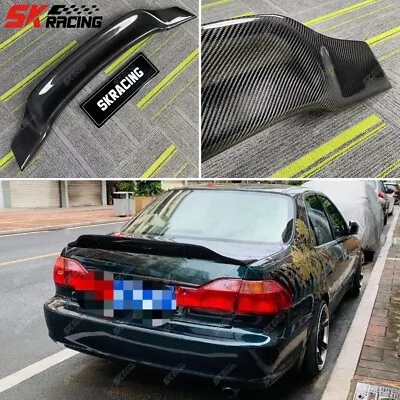 Alerón trasero negro brillante/carbono Duckbill para Honda Accord 1998-2002 Foto 1 de 4