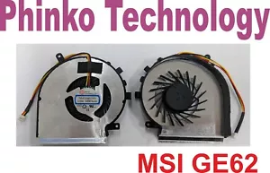 NEW Laptop CPU Cooling Fan for MSI GE62 GE72 PE70 PE60 GL62 GL72 (LEFT) 3 PIN - Picture 1 of 1