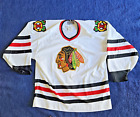 CCM Authentic Vintage Chicago Blackhawks White NHL Hockey Jersey Size 48