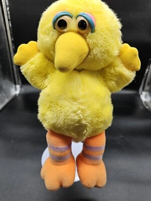 Hasbro Softies Sesame Street Baby Big Bird 11" Plush Stuffed Animal Toy Vtg - Image 1 of 4