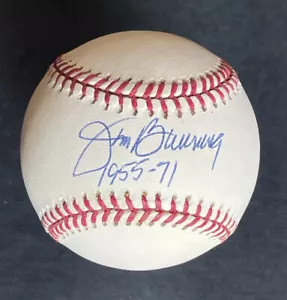 Jim Bunning Tigers signed A.L Baseball 1955 -1971 Mint Auto PSA Hof Clean - Picture 1 of 8