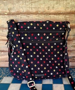 Bolso de Mano Vera Bradley TRIPLE CREMALLERA HIPSTER Bandolera HAVANA DOTS Cartera Logotipo Defecto - Imagen 1 de 11