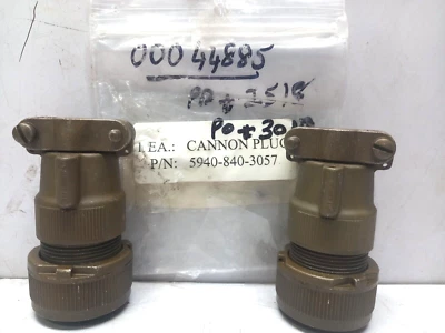 Cannon Plug  P/N – 5940-840-3057 2 Pcs Lot - Image 1 of 4