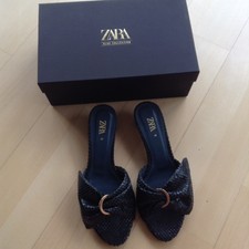 Damen Sandalen & Badeschuhe mit 30 39 Zara Größe günstig ZARA party HEELS SOMMER Gr.39 STRASSNEU BROSCHE nude SATIN
