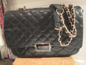 GUESS GWYN quilted flap bag, double or crossbody laced strap ext slip BNWT - Picture 1 of 21