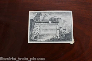 ✒ P.A.S. comte Joseph PRIMOLI mondain bibliophile Carte gravée - Imagen 1 de 2