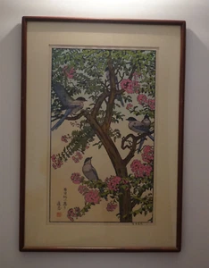 Toshi Yoshida Silografia Nell'ombra amica Mirto Certificato autenticità Giappone - Foto 1 di 10