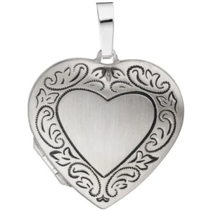 Ciondolo Medaglione Apribile, 925 Argento Massiccio Parzialmente Ossidato, Donna - Foto 1 di 4