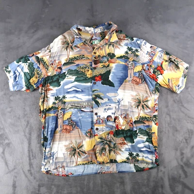 Vintage Reyn Spooner Hawaiian Button Rayon Shirt Tourist Novelty Men’s XL - Image 1 of 4