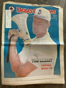 RARO PERIÓDICO SEMANAL DALLAS COWBOYS DE COLECCIÓN 1979 NFL FÚTBOL AMERICANO TOM LANDRY ¡ANTIGUO! - Imagen 1 de 1