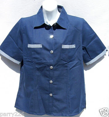 QVC Draper's & Damon's женщин темно-синий коротким рукавом кнопка спереди рубашка M новый без ЯРЛЫКОВ - Изображение 1 из 4