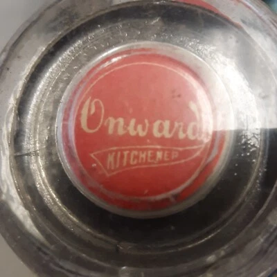 16 Antique Heavy Stoves Furniture Glass Floor Glide Coasters Onward Kitchener - Image 1 of 4