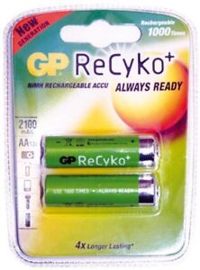 GP Batteries ReCyko Rechargeable Batteries (Type AA mAh 2100)
