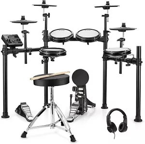 Donner DED-200X Electric Drum Set, 450 Sounds, 31 Kits, Quiet Mesh Pads + Drum Stool - Picture 1 of 7