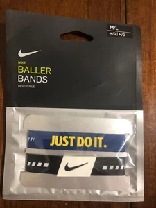 Nike Baller Bands Adulto Taglia M/L University Blu/Nero/Bianco Reversibili - Foto 1 di 1