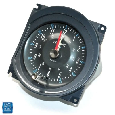 1964-67 GTO / LeMans Dash Clock Factory Looking Blue Face W/ Quartz Movement - Image 1 of 2