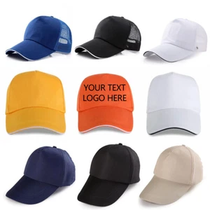 Personalised Printed Adjustable Baseball Cap Outdoor Hat logo Your Text Custom - Picture 1 of 28