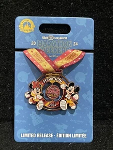 🔥 Disney Marathon Weekend 2024 RunDisney Mickey Minnie 26.2 Miles Ribbon Pin LR - Picture 1 of 2