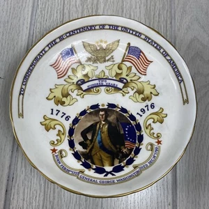 Vintage Aynsley 1776-1976 USA Bicentennial George Washington Bone China Bowl - Picture 1 of 8