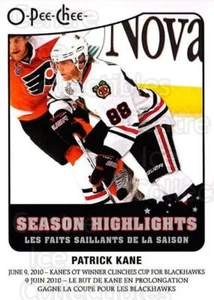 2010-11 O-Pee-Chee Season Highlights #15 Patrick Kane - Picture 1 of 1