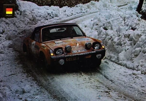 Porsche VW 914 1800 c.c., Version Rallye Monte Carlo Postcard, Printed in Spain - Picture 1 of 2