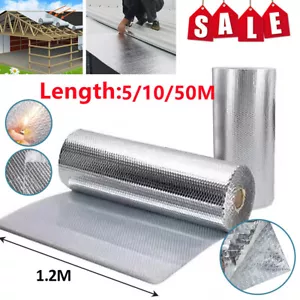 5-50M*1.2M Aluminium Bubble Cell Insulation Reflective Foil Heat Barrier Wall - Picture 1 of 16