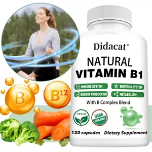 Natural Vitamin B1 Complexe B1,B2,B3,B5,B6,B7,B9,B12, Soutien immunitaire - Foto 1 di 13