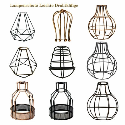 Retro lampshade metal E27 lampshade wire cage hanging lamp E27 cage - Image 1 of 4