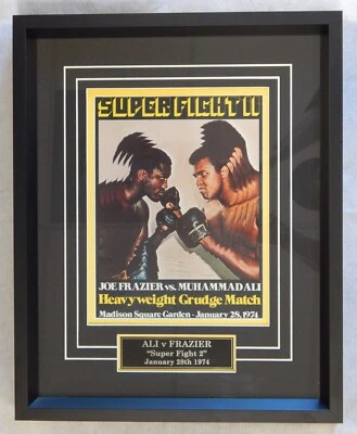 Muhammad Ali Vs Joe Frazier 1974 Fight Program - Super Fight II - Framed 19x15 - Image 1 of 4