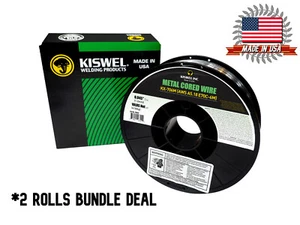 (Hecho en USA) E70C-6M .045 in. Diámetro 10 lb. Alambre de soldadura con núcleo de metal (2 rollos) - Imagen 1 de 9