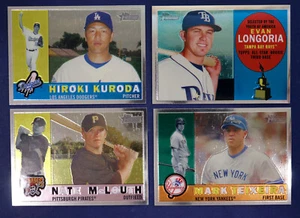 2009 Topps Heritage Chrome lot/4 #C15 Teixeira C30 C90 Longoria C98 Kuroda #d - Bild 1 von 2