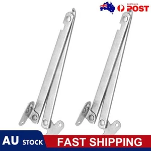 2pcs Furniture Cupboard Door Front Desk Foldable Lid Support Hinge Stay Hinges - Picture 1 of 18