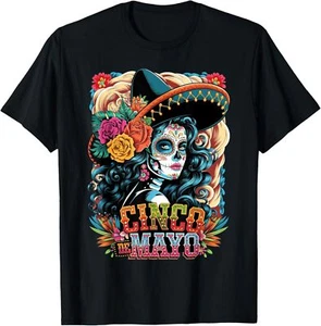 Cinco De Mayo Girls Women Mexican Fiesta Party 5 De Mayo T-Shirt - Picture 1 of 5