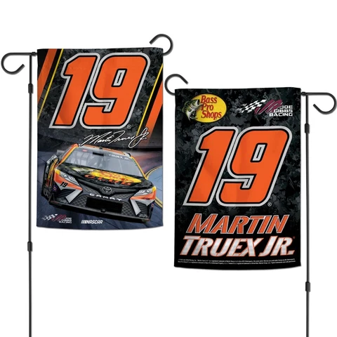 Martin Truex Jr Wincraft 2023 #19 Bass Pro Shops Double Sided 12x18 Garden Flag Cover