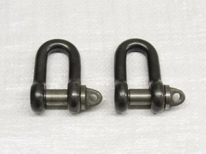X2 1 Ton Self Colour Small Dee Shackles With 16MM Screw Pin To BS3032 - 5/8" D - Picture 1 of 2