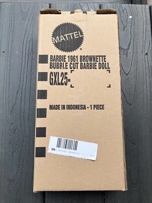 1961 BROWNETTE BUBBLE CUT SILKSTONE BARBIE DOLL 2021 GXL25 NRFB MINT IN TISSUE  - Image 1 of 4