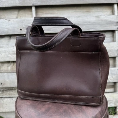 复古 COACH 手袋 9303 棕色 Bleeker 挎包 皮革托特包 钱包 — 第 1/4 张图片