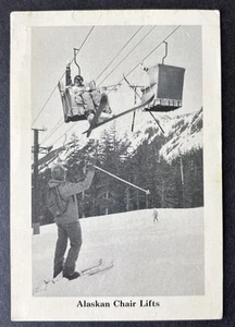 Alaskan Chair Lifts Skiing Humor Funny Postcard - Picture 1 of 2