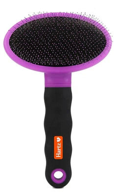 Cepillo liso Hartz Groomer's Best Deshedding para perros, negro/violeta, perros Foto 1 de 4